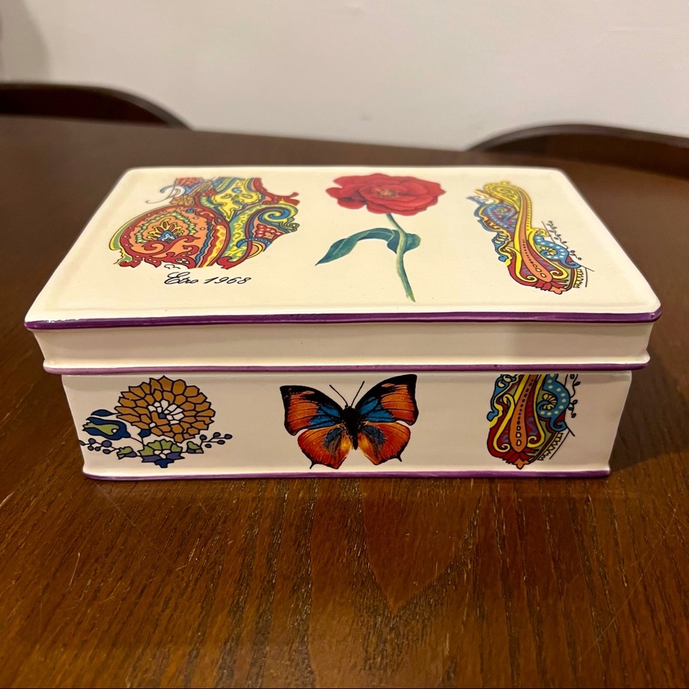 Etro Porcelain Floral Butterfly Box